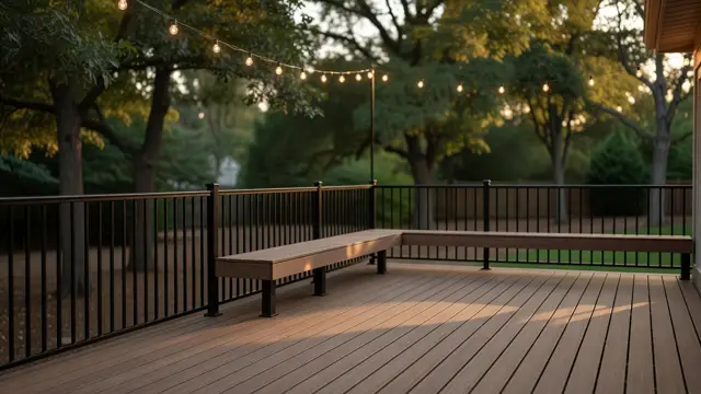 Wood deck and paver patio ready for New Jersey fall and winter weather